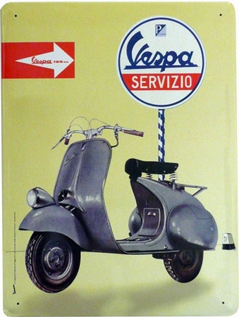 Vespa Blechschild Servizio