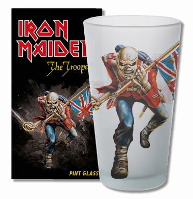 Pint Glas Iron Maiden Trooper - Frosted