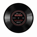 Schallplatten Mousepad Record Music schwarz