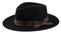 Fedora Wolle waxed Ribbon - schwarz