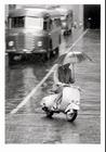 Vespa in the rain Poster