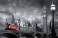 Fototapete - Riesenposter - London - Bus on Westminster Bridge
