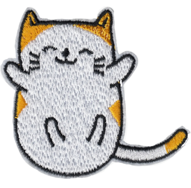Cat - Belly Up Orange and White Chubby Cutie Patch