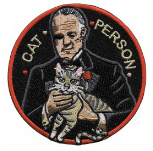Godfather Cat Person stick-on patch