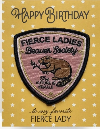 Happy Birthday - Fierce Lady - Patch & Card