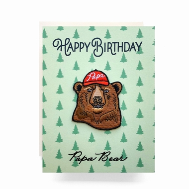 Happy Birthday Papa Bear Patch & Card