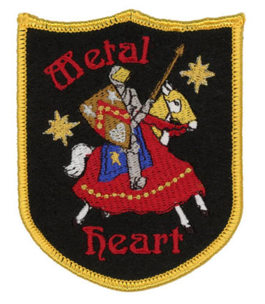 Metal Heart Iron On Patch