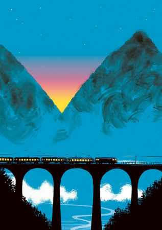 Bahnlinie Zug Poster