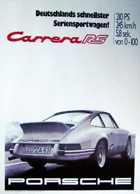 Porsche Poster - Porsche Carrera RS