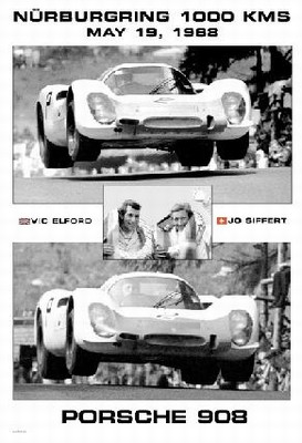 Porsche 908 N�rburgring 1000 KM 1968, Vic Elford, Jo Siffert