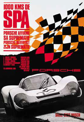 PORSCHE RENNPLAKAT - POSTER