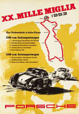 PORSCHE RENNPLAKAT - POSTER auf einer Berlin Wunschliste / Geschenkidee