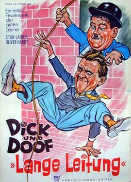 Dick und Doof Lange Leitung - Poster - Filmplakat