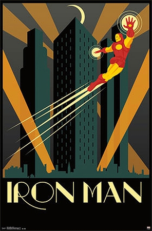 Iron Man Art Deco - Poster