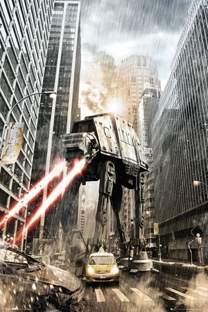 Star Wars Poster Manhattan AT-AT Fighter