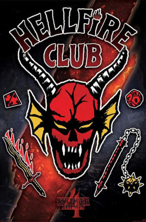 Stranger Things 4 Poster Hellfire Club Emblem Rift