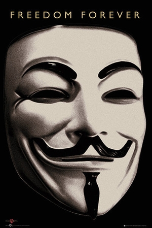 V For Vendetta Poster Maske Freedom Forever