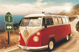 California Camper VW Bus Poster