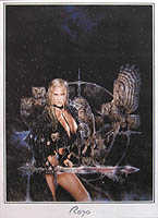 Girl with sword and owls