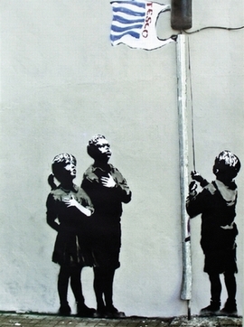Banksy Poster Graffiti Tesco Flag