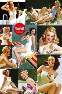 Coca Cola Poster Pinup Girls - Poster