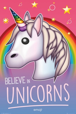 Emoji Poster Believe in Unicorns