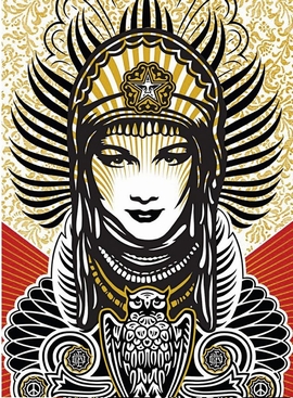 Shepard Fairey Kunstdruck Peace Goddess