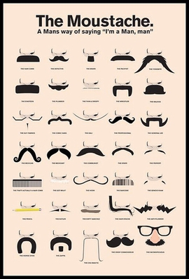 The Moustache Poster B�rte - Poster