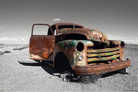 Wrecked Truck Poster