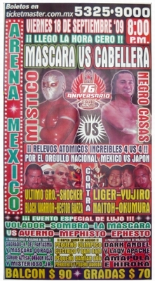 G.T.W.A - Lucha Libre Poster - Mascara vs Cabellera*-18 Sep 09