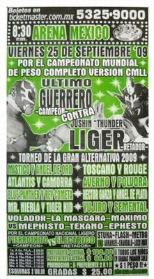 G.T.W.A - Lucha Libre Poster - Ultimo Guerrero-25 Sep 09