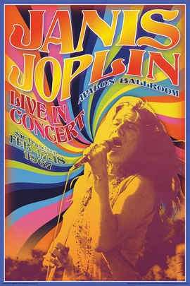 Janis Joplin Poster Live In Concert