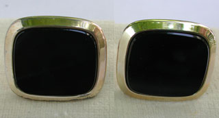 Silber massiv goldplattiert m. Onix