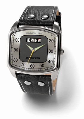 Chilometri Ora Silver-black - Lambretta Uhr