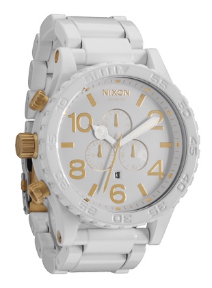 The 51-30 Chrono - All White / Gold - Nixon Uhr