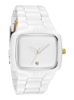 The Player - All White / Gold - Nixon Uhr