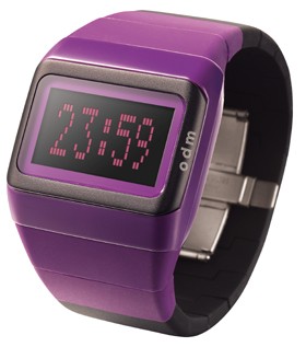 Link Uhr violett - schwarz
