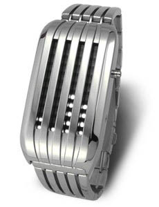Tokyoflash Uhr - TokyoTime Barcode weiss