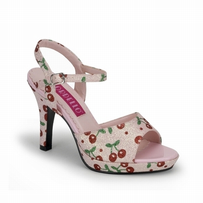 AMUSE-05G - Pink Ankle Strap Sandal 
