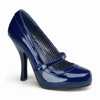 CUTIEPIE-02 - Blue Patent Mary Jane Pump