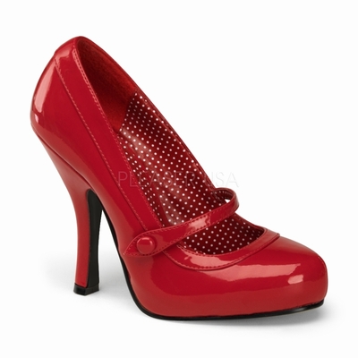 CUTIEPIE-02 - Red Patent Mary Jane Pump