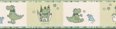 Tapete - Dragoncastle - Bord�re Gr�n