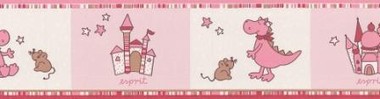 Tapete - Dragoncastle - Bord�re Rosa