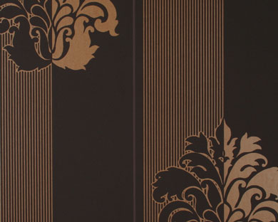 Tapete - Flock - beige braun