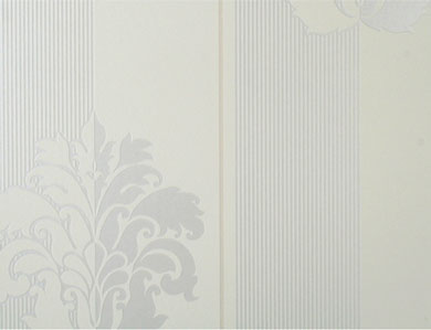 Tapete - Flock - creme weiss