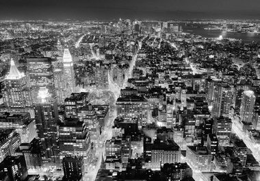 Fototapete - Aussicht Empire State Building - Schwarz - Weiss - Klicken fr grssere Ansicht