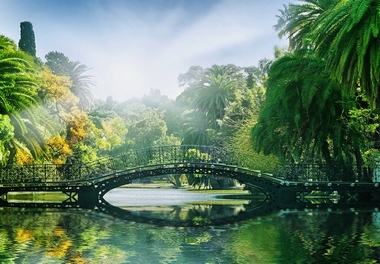 Fototapete Brcke im Park - Klicken fr grssere Ansicht