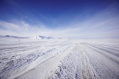 Fototapete Eisstrasse Vlies - Ice Road - Klicken fr grssere Ansicht