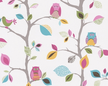Tapete - Kids Party - Owls - Bunt