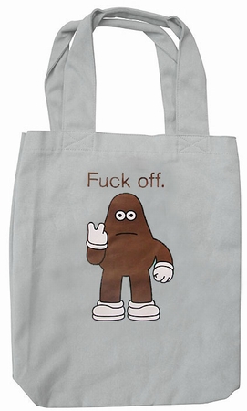 Amos - Fu** off Stofftasche - Grau